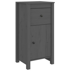 vidaXL Sideboard Grau 40x35x80 cm Massivholz Kiefer