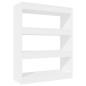 vidaXL Bücherregal/Raumteiler Hochglanz-Weiß 80x30x103cm Holzwerkstoff vidaXL Bücherregal/Raumteiler Hochglanz-Weiß 80x30x103cm Holzwerkstoff