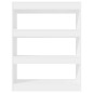 vidaXL Bücherregal/Raumteiler Hochglanz-Weiß 80x30x103cm Holzwerkstoff vidaXL Bücherregal/Raumteiler Hochglanz-Weiß 80x30x103cm Holzwerkstoff