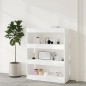 vidaXL Bücherregal/Raumteiler Hochglanz-Weiß 80x30x103cm Holzwerkstoff vidaXL Bücherregal/Raumteiler Hochglanz-Weiß 80x30x103cm Holzwerkstoff