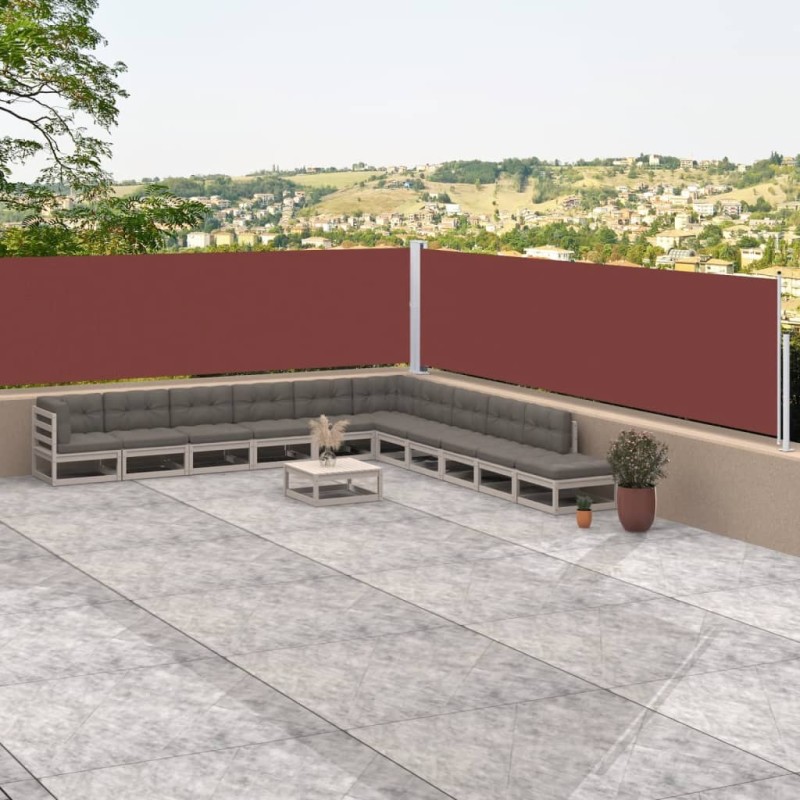 vidaXL Seitenmarkise Ausziehbar Braun 117x1000 cm vidaXL Seitenmarkise Ausziehbar Braun 117x1000 cm