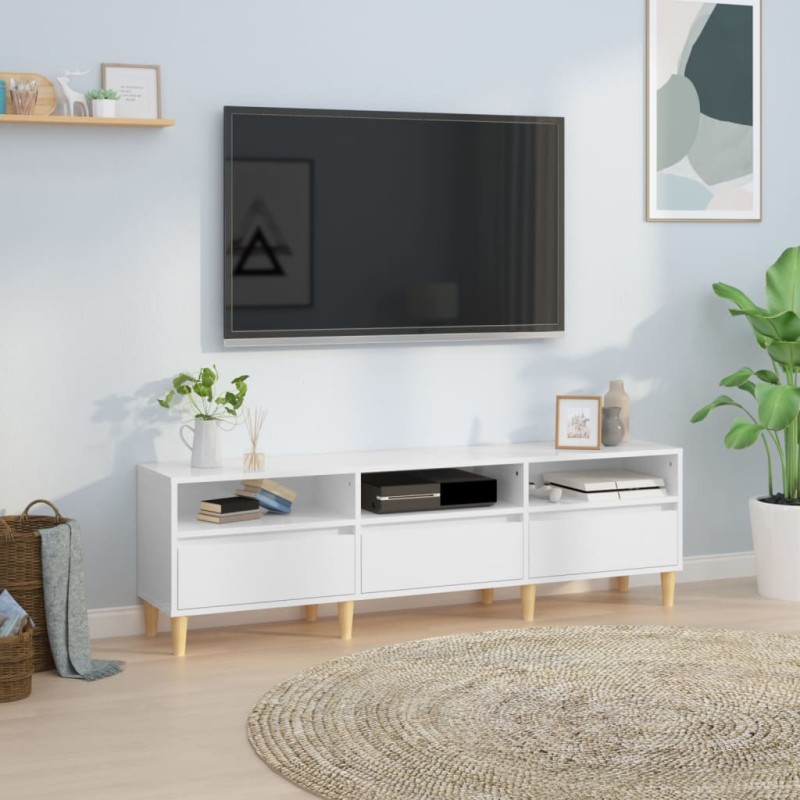 vidaXL TV-Schrank Hochglanz-Weiß 150x30x44,5 cm Holzwerkstoff vidaXL TV-Schrank Hochglanz-Weiß 150x30x44,5 cm Holzwerkstoff
