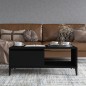 vidaXL Couchtisch Schwarz 90x50x36,5 cm Holzwerkstoff vidaXL Couchtisch Schwarz 90x50x36,5 cm Holzwerkstoff