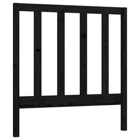 vidaXL Kopfteil Schwarz 96x4x100 cm Massivholz Kiefer