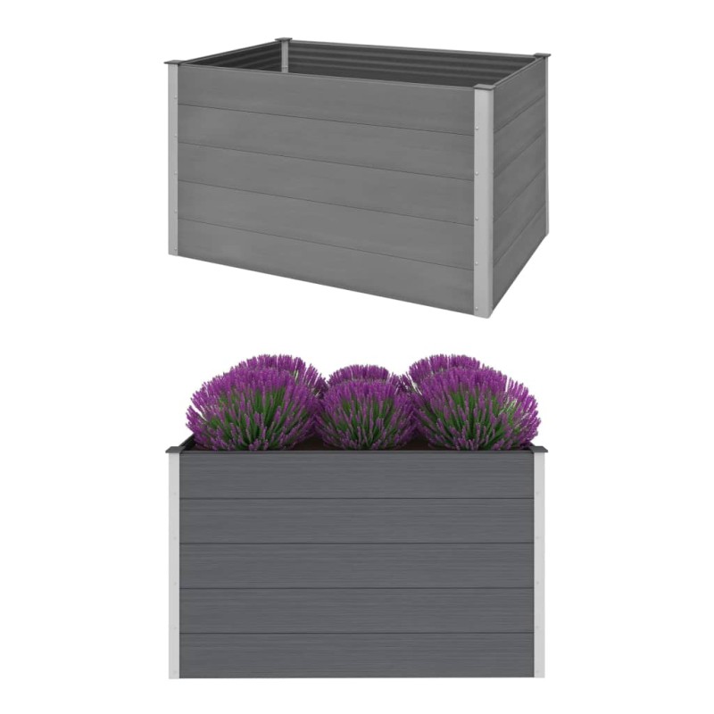 vidaXL Garten-Hochbeet WPC 150x100x91 cm Grau vidaXL Garten-Hochbeet WPC 150x100x91 cm Grau