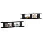 vidaXL Wandregale 2 Stk. Hochglanz-Schwarz 90x18x20 cm Holzwerkstoff vidaXL Wandregale 2 Stk. Hochglanz-Schwarz 90x18x20 cm Holzwerkstoff