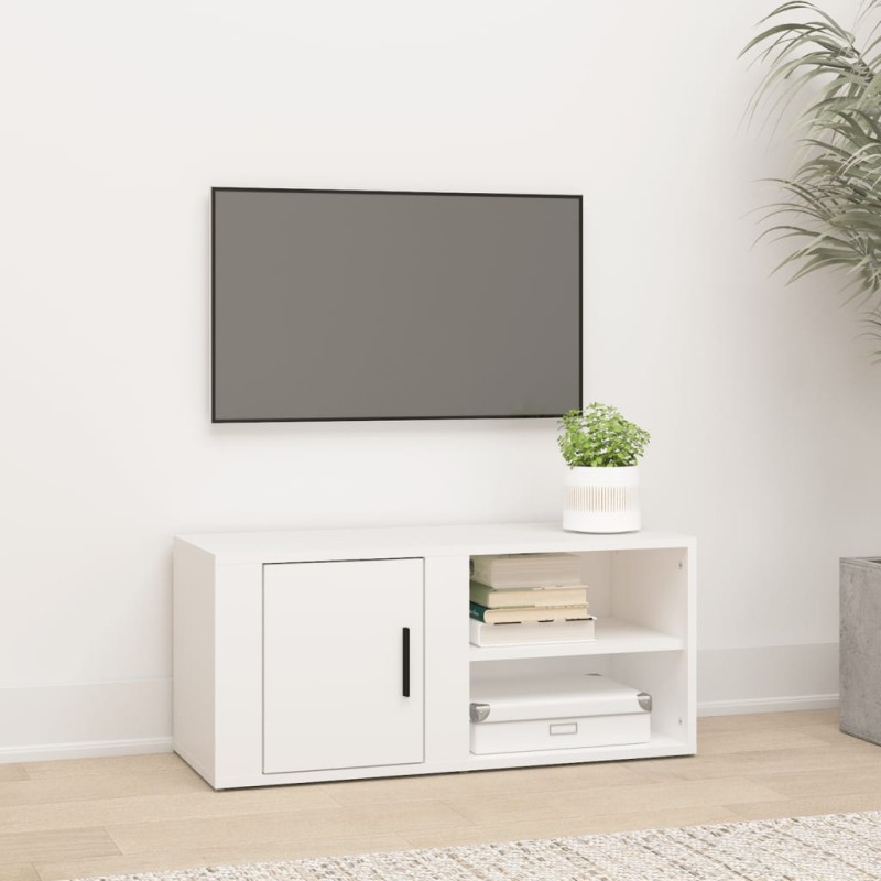 vidaXL TV-Schrank Weiß 80x31,5x36 cm Holzwerkstoff vidaXL TV-Schrank Weiß 80x31,5x36 cm Holzwerkstoff