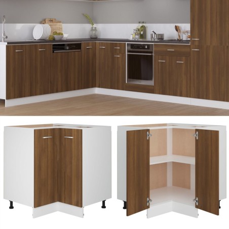 vidaXL Küchenschrank Braun Eichen-Optik 75,5x75,5x80,5cm Holzwerkstoff 