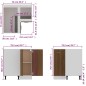 vidaXL Küchenschrank Braun Eichen-Optik 75,5x75,5x80,5cm Holzwerkstoff vidaXL Küchenschrank Braun Eichen-Optik 75,5x75,5x80,5cm Holzwerkstoff