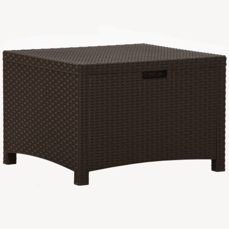 vidaXL Garten-Aufbewahrungsbox 60x54x41 cm PP Rattan Braun