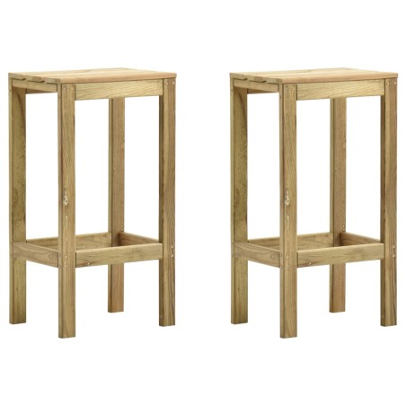 vidaXL Garten-Barhocker 2 Stk. Imprägniertes Kiefernholz