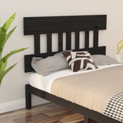 vidaXL Kopfteil Schwarz 143,5x3x81 cm Massivholz Kiefer