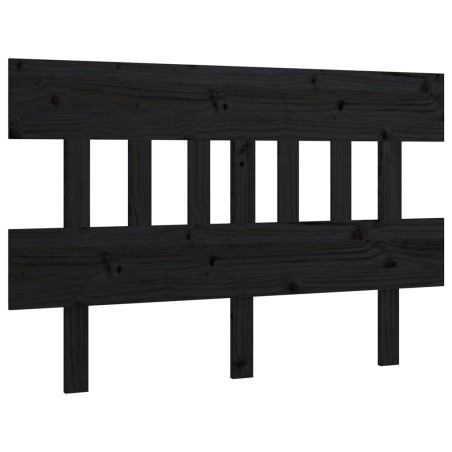 vidaXL Kopfteil Schwarz 143,5x3x81 cm Massivholz Kiefer