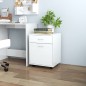 vidaXL Rollschrank Hochglanz-Weiß 45x38x54 cm Holzwerkstoff vidaXL Rollschrank Hochglanz-Weiß 45x38x54 cm Holzwerkstoff