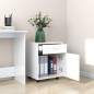 vidaXL Rollschrank Hochglanz-Weiß 45x38x54 cm Holzwerkstoff vidaXL Rollschrank Hochglanz-Weiß 45x38x54 cm Holzwerkstoff