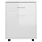 vidaXL Rollschrank Hochglanz-Weiß 45x38x54 cm Holzwerkstoff vidaXL Rollschrank Hochglanz-Weiß 45x38x54 cm Holzwerkstoff
