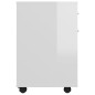 vidaXL Rollschrank Hochglanz-Weiß 45x38x54 cm Holzwerkstoff vidaXL Rollschrank Hochglanz-Weiß 45x38x54 cm Holzwerkstoff