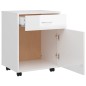 vidaXL Rollschrank Hochglanz-Weiß 45x38x54 cm Holzwerkstoff vidaXL Rollschrank Hochglanz-Weiß 45x38x54 cm Holzwerkstoff