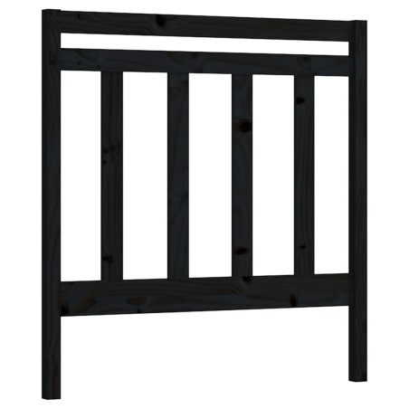 vidaXL Kopfteil Schwarz 96x4x100 cm Massivholz Kiefer