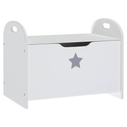 vidaXL Kinderbank mit Stauraum Weiß 62x40x46,5 cm MDF