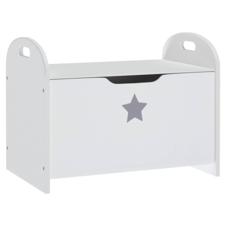 vidaXL Kinderbank mit Stauraum Weiß 62x40x46,5 cm MDF