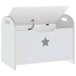 vidaXL Kinderbank mit Stauraum Weiß 62x40x46,5 cm MDF vidaXL Kinderbank mit Stauraum Weiß 62x40x46,5 cm MDF
