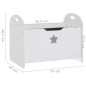 vidaXL Kinderbank mit Stauraum Weiß 62x40x46,5 cm MDF vidaXL Kinderbank mit Stauraum Weiß 62x40x46,5 cm MDF