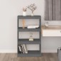 vidaXL Bücherregal/Raumteiler Grau 60x30x103,5 cm Massivholz Kiefer vidaXL Bücherregal/Raumteiler Grau 60x30x103,5 cm Massivholz Kiefer