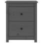 vidaXL Nachttische 2 Stk. Grau 50x35x61,5 cm Massivholz Kiefer vidaXL Nachttische 2 Stk. Grau 50x35x61,5 cm Massivholz Kiefer