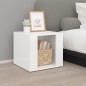 vidaXL Nachttisch Hochglanz-Weiß 41x40x36 cm Holzwerkstoff vidaXL Nachttisch Hochglanz-Weiß 41x40x36 cm Holzwerkstoff