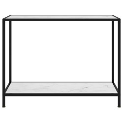 vidaXL Konsolentisch Weiß 100x35x75 cm Hartglas