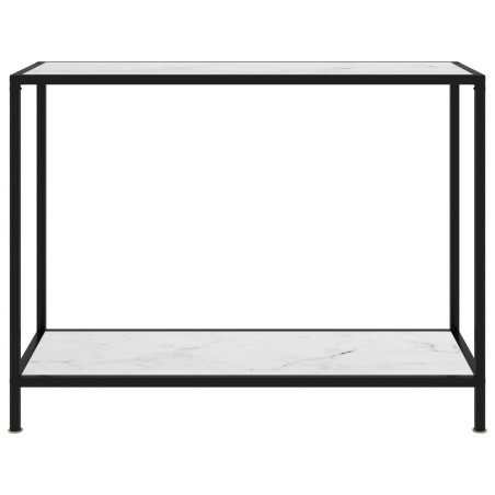 vidaXL Konsolentisch Weiß 100x35x75 cm Hartglas