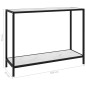 vidaXL Konsolentisch Weiß 100x35x75 cm Hartglas vidaXL Konsolentisch Weiß 100x35x75 cm Hartglas