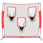 vidaXL Baseball-Netz Tragbar Schwarz und Rot 183x105x183 cm Polyester vidaXL Baseball-Netz Tragbar Schwarz und Rot 183x105x183 cm Polyester