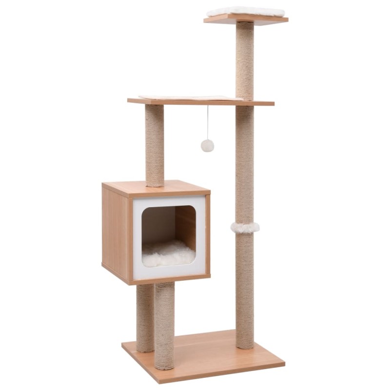 vidaXL Katzen-Kratzbaum mit Sisal-Kratzmatte 123 cm vidaXL Katzen-Kratzbaum mit Sisal-Kratzmatte 123 cm