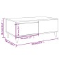 vidaXL Couchtisch Schwarz 90x50x36,5 cm Holzwerkstoff vidaXL Couchtisch Schwarz 90x50x36,5 cm Holzwerkstoff