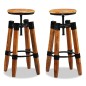 vidaXL Barhocker 2 Stk. Mango Massivholz vidaXL Barhocker 2 Stk. Mango Massivholz