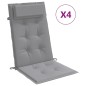 vidaXL Hochlehner-Auflagen 4 Stk. Grau Oxford-Gewebe vidaXL Hochlehner-Auflagen 4 Stk. Grau Oxford-Gewebe