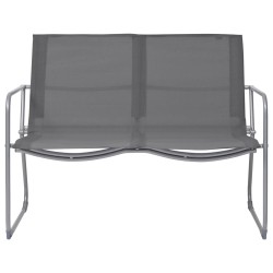 vidaXL 4-tlg. Garten-Lounge-Set Stoff und Stahl Grau