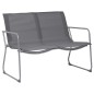 vidaXL 4-tlg. Garten-Lounge-Set Stoff und Stahl Grau vidaXL 4-tlg. Garten-Lounge-Set Stoff und Stahl Grau