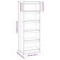 vidaXL Bücherregal/Raumteiler Grau 60x30x167,5 cm Massivholz Kiefer vidaXL Bücherregal/Raumteiler Grau 60x30x167,5 cm Massivholz Kiefer