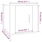 vidaXL TV-Wandschrank Schwarz 40x34,5x40 cm vidaXL TV-Wandschrank Schwarz 40x34,5x40 cm