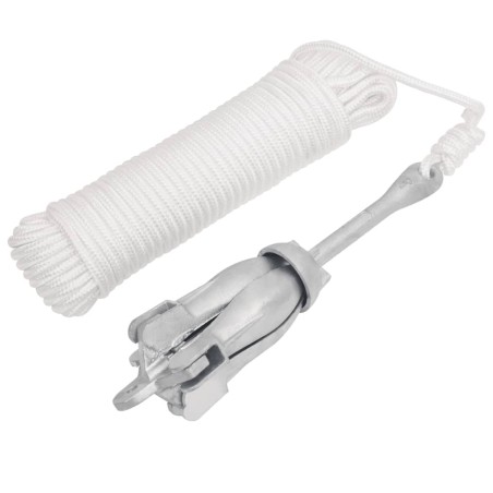 Klappanker mit Seil Silbern 3,2 kg Temperguss