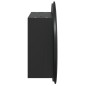 vidaXL Badezimmerschrank mit Rundem Spiegel & LED Schwarz 47x47x17,5cm vidaXL Badezimmerschrank mit Rundem Spiegel & LED Schwarz 47x47x17,5cm