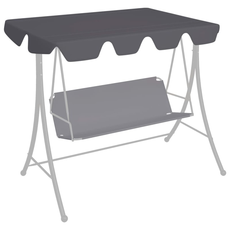 vidaXL Ersatzdach für Hollywoodschaukel Anthrazit 150/130x70/105 cm vidaXL Ersatzdach für Hollywoodschaukel Anthrazit 150/130x70/105 cm