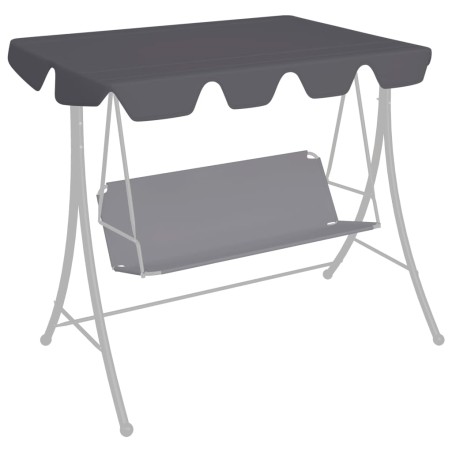 vidaXL Ersatzdach für Hollywoodschaukel Anthrazit 150/130x70/105 cm 