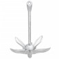 Klappanker mit Seil Silbern 3,2 kg Temperguss Klappanker mit Seil Silbern 3,2 kg Temperguss