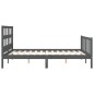 Massivholzbett mit Kopfteil Grau 160x200 cm Massivholzbett mit Kopfteil Grau 160x200 cm