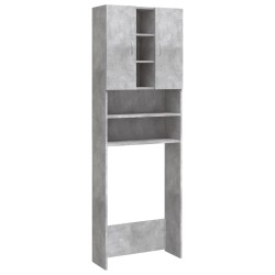vidaXL Waschmaschinenschrank Betongrau 64x25,5x190 cm