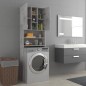 vidaXL Waschmaschinenschrank Betongrau 64x25,5x190 cm vidaXL Waschmaschinenschrank Betongrau 64x25,5x190 cm